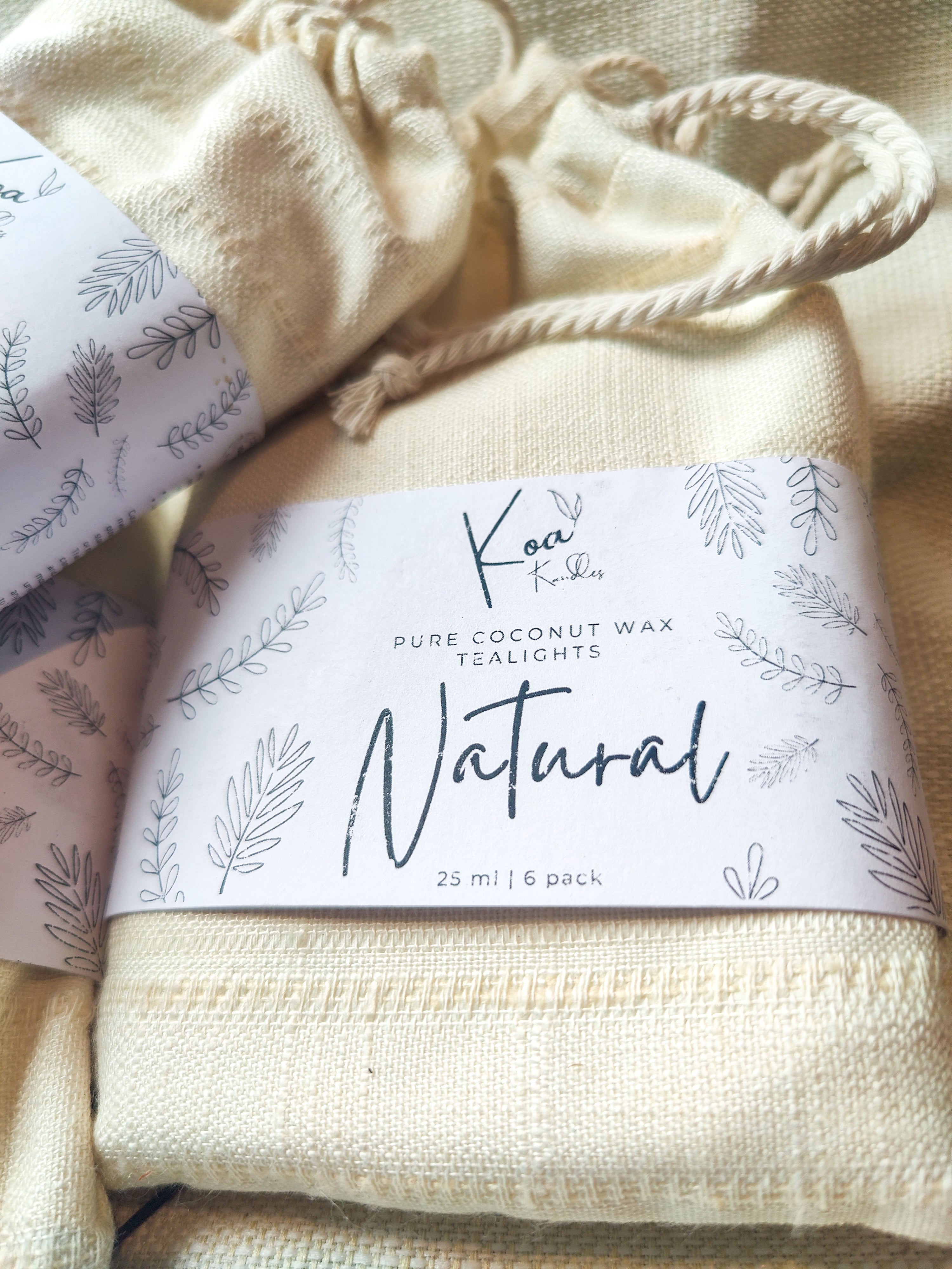 Unscented Pure Coconut Wax Tealight Candles Koa Kandles